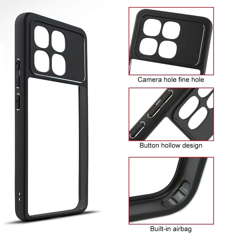 For Redmi K70 Ultra Frosted TPU + Transparent PC Phone Case