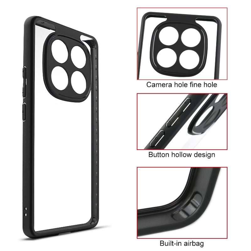 For Redmi Note 14 Pro 5G Frosted TPU + Transparent PC Phone Case