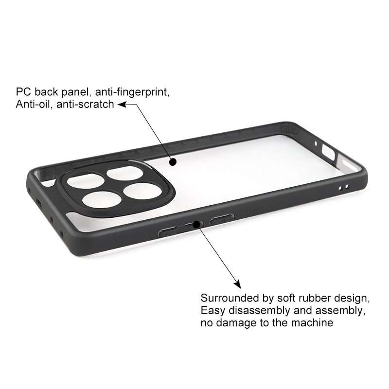 For Redmi Note 14 Pro 5G Frosted TPU + Transparent PC Phone Case