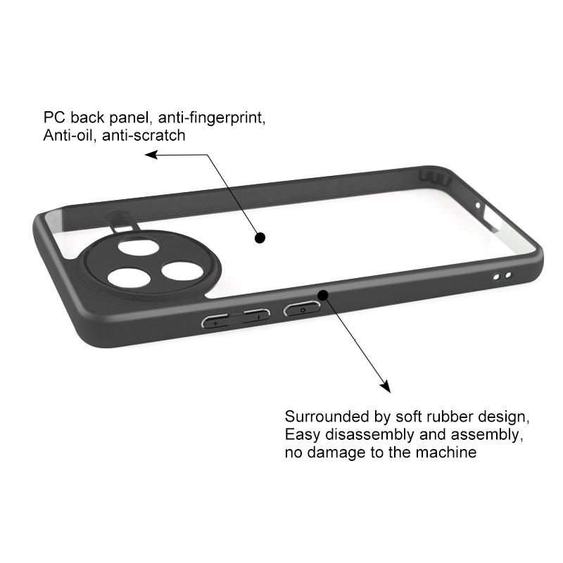 For Redmi K80 Frosted TPU + Transparent PC Phone Case