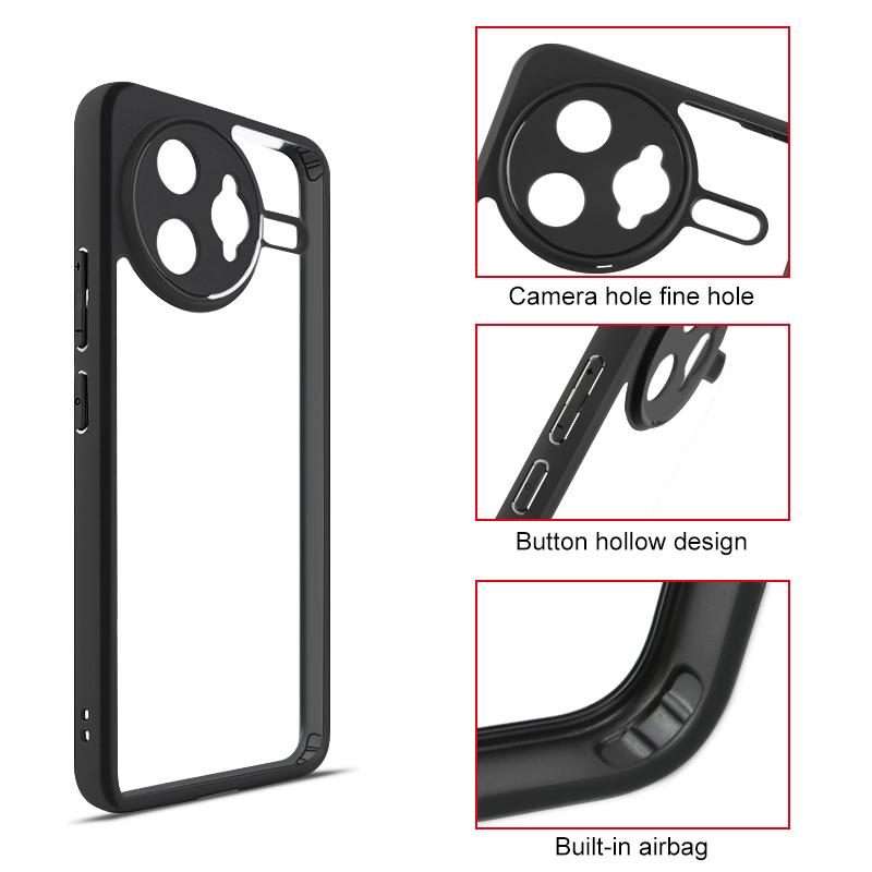 For Redmi K80 Pro Frosted TPU + Transparent PC Phone Case