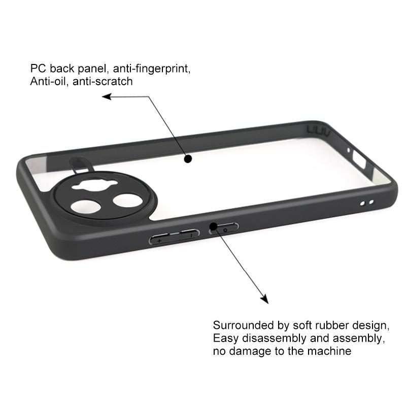 For Redmi K80 Pro Frosted TPU + Transparent PC Phone Case