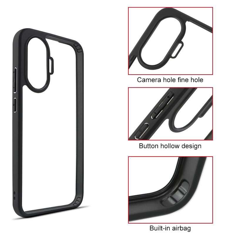 For Redmi Turbo 4 Pro / Poco F7 Frosted TPU + Transparent PC Phone Case