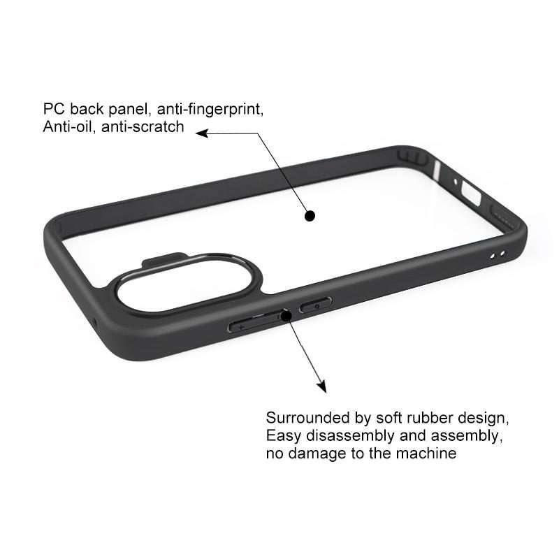 For Redmi Turbo 4 Pro / Poco F7 Frosted TPU + Transparent PC Phone Case
