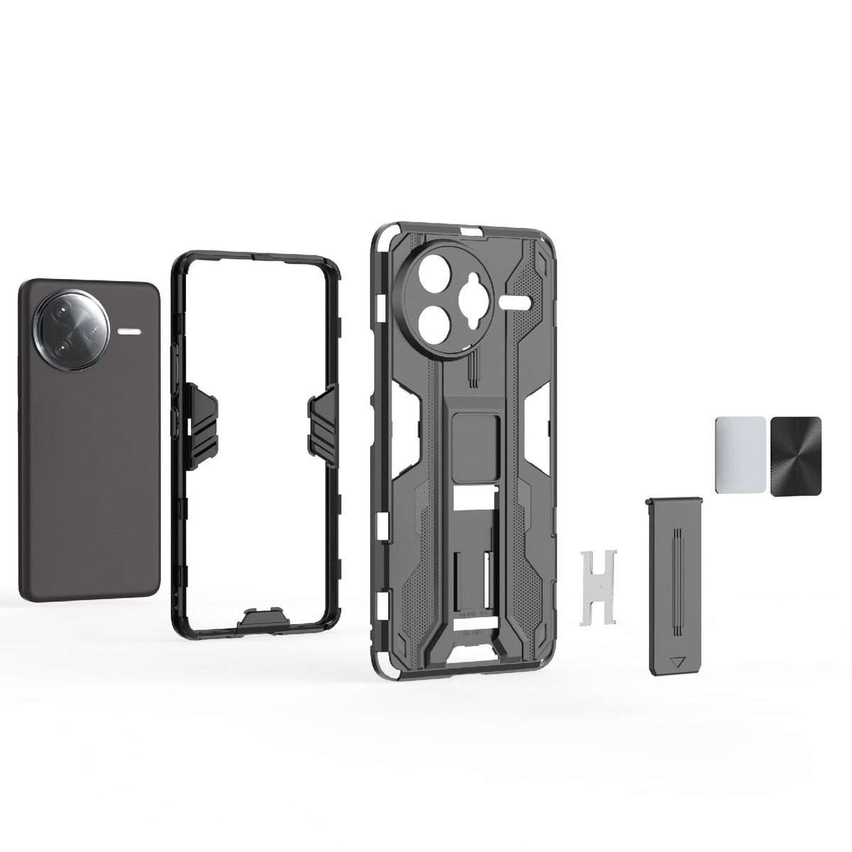 For Redmi K80 Pro Supersonic PC + TPU Holder Phone Case(Red)