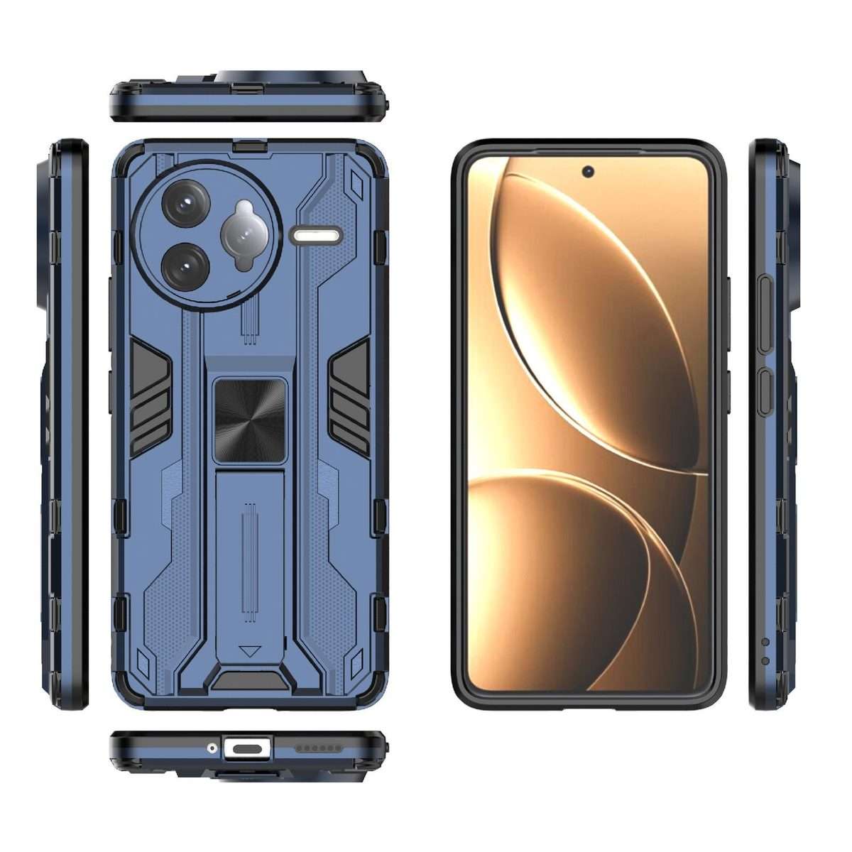 For Redmi K80 Pro Supersonic PC + TPU Holder Phone Case(Blue)