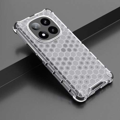 For Redmi Note 14 Pro+ 5G Honeycomb Shockproof Phone Case(White)