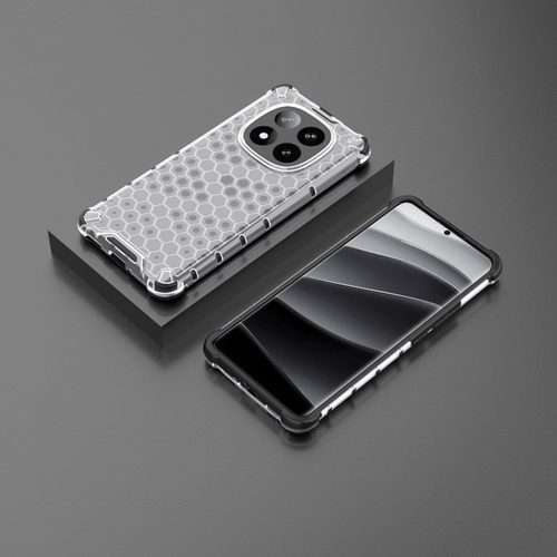 For Redmi Note 14 Pro+ 5G Honeycomb Shockproof Phone Case(White)
