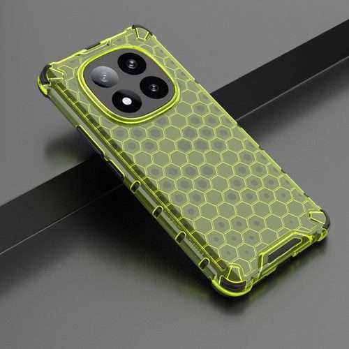 For Redmi Note 14 Pro+ 5G Honeycomb Shockproof Phone Case(Green)