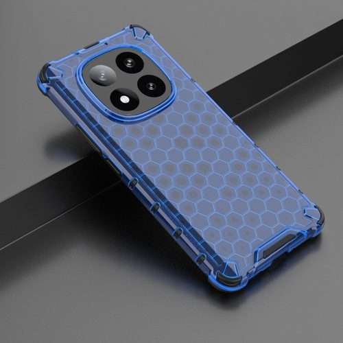 For Redmi Note 14 Pro+ 5G Honeycomb Shockproof Phone Case(Blue)