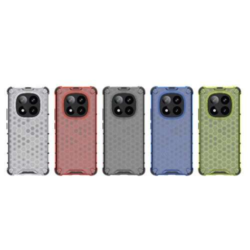 For Redmi Note 14 Pro+ 5G Honeycomb Shockproof Phone Case(Blue)