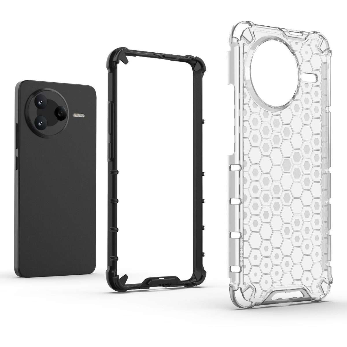 For Redmi K80 / POCO F7 Pro Honeycomb Shockproof Phone Case(Blue)