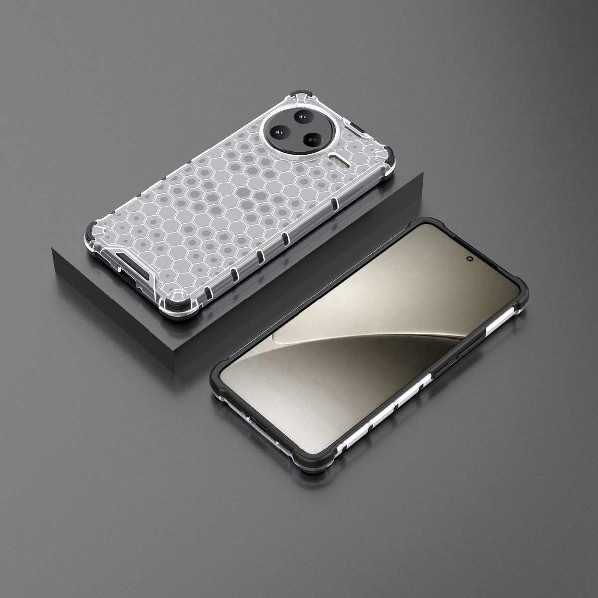For Redmi K80 Pro / POCO F7 Ultra Honeycomb Shockproof Phone Case(White)