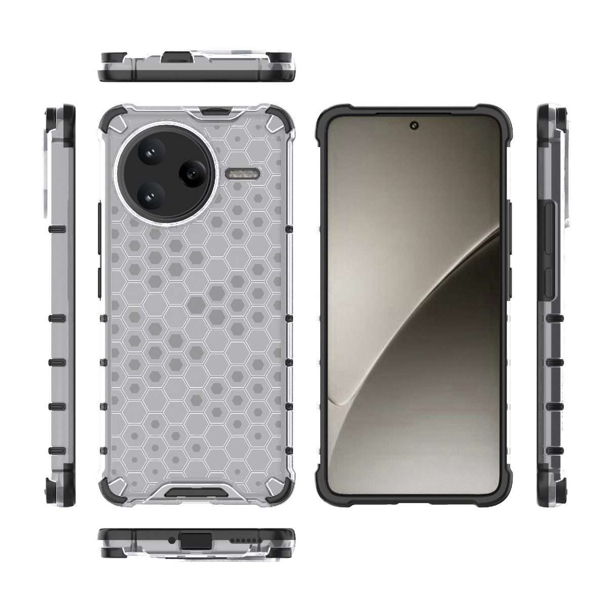 For Redmi K80 Pro / POCO F7 Ultra Honeycomb Shockproof Phone Case(White)