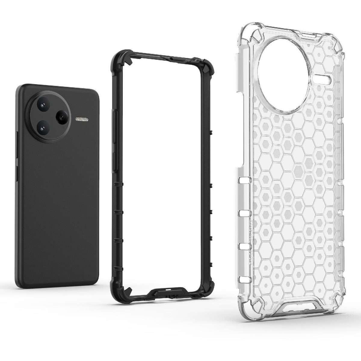 For Redmi K80 Pro / POCO F7 Ultra Honeycomb Shockproof Phone Case(White)