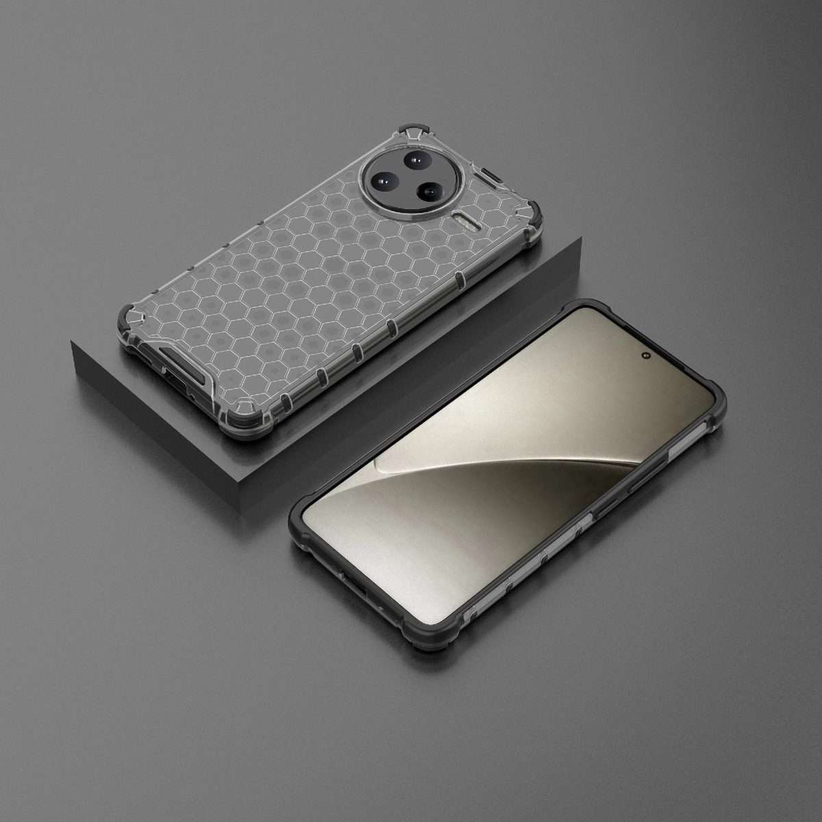 For Redmi K80 Pro / POCO F7 Ultra Honeycomb Shockproof Phone Case(Black)