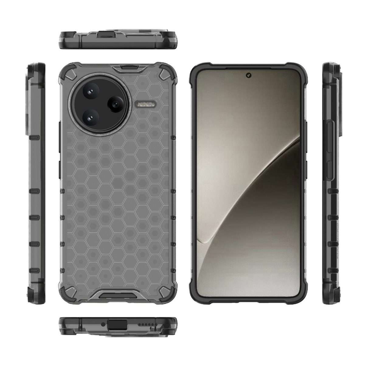 For Redmi K80 Pro / POCO F7 Ultra Honeycomb Shockproof Phone Case(Black)