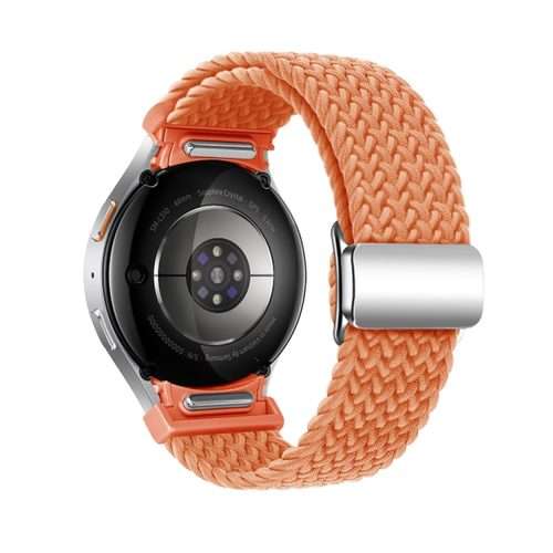 For Samsung Galaxy Watch 7 / 6 / 5 / 4 Nylon Loop Magnetic Buckle Watch Band(Orange)