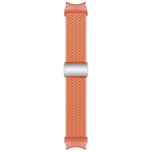For Samsung Galaxy Watch 7 / 6 / 5 / 4 Nylon Loop Magnetic Buckle Watch Band(Orange)