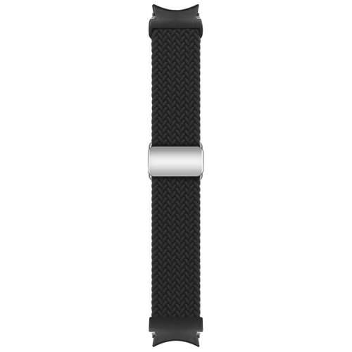 For Samsung Galaxy Watch 7 / 6 / 5 / 4 Nylon Loop Magnetic Buckle Watch Band(Black)