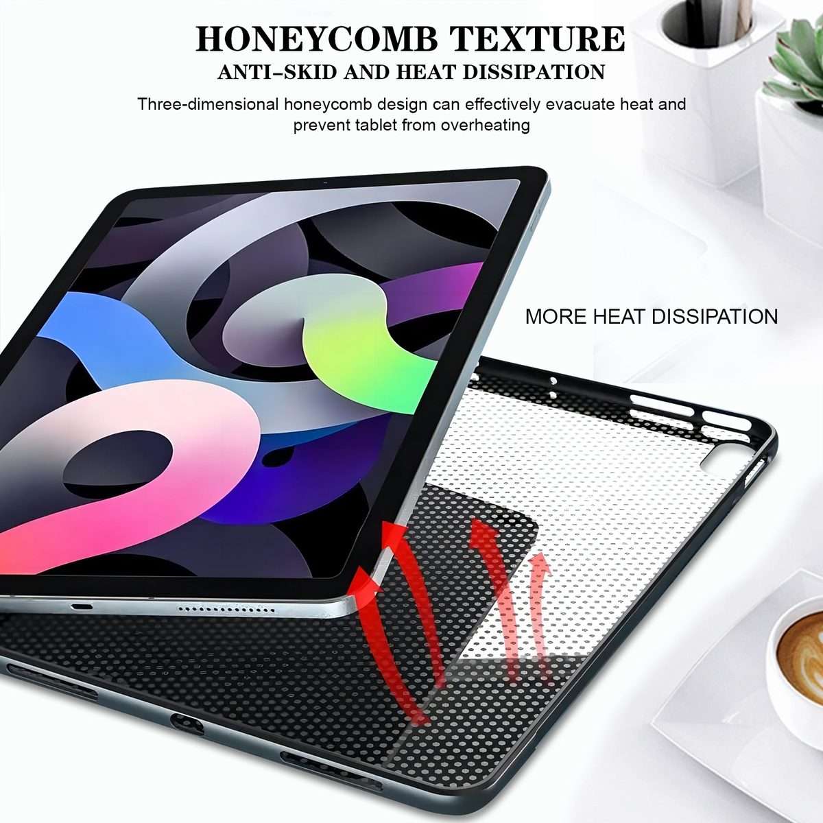 For iPad Pro 12.9 2022 / 2021 / 2020 Color Painting Pattern Smart Tablet TP ... (Butterfly Circle)