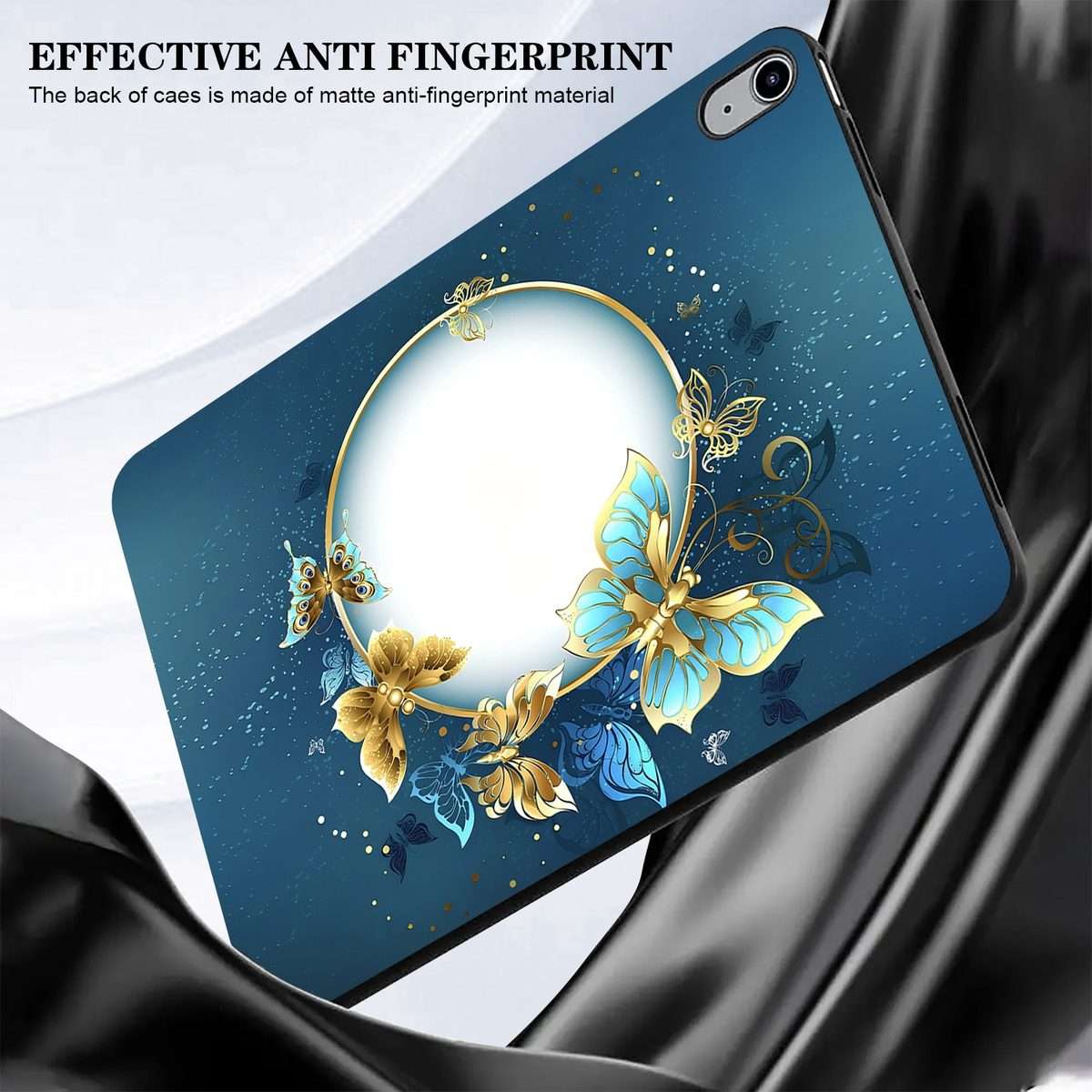 For iPad Pro 12.9 2022 / 2021 / 2020 Color Painting Pattern Smart Tablet TP ... (Butterfly Circle)
