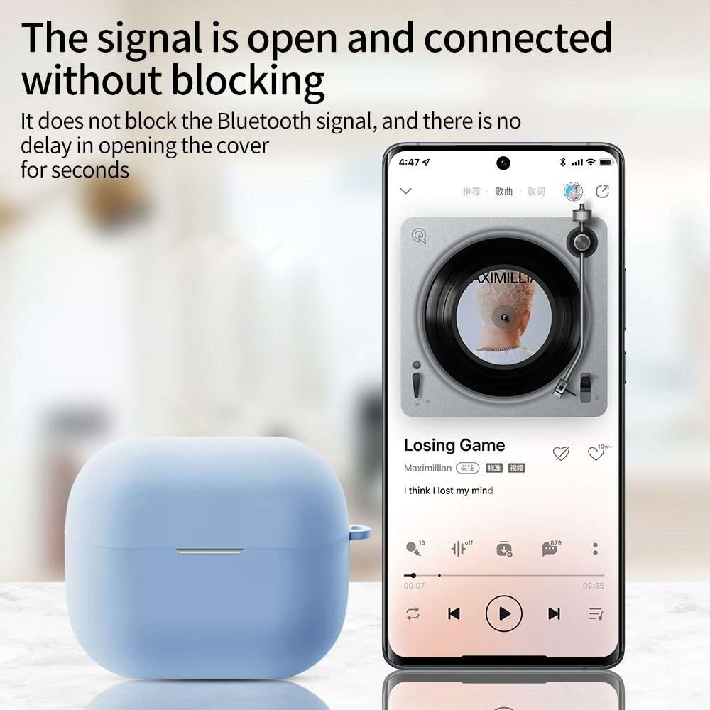 For Samsung Galaxy Buds 3 / 3 Pro Wireless Bluetooth Earphone Silicone Protective Case(Light Blue)
