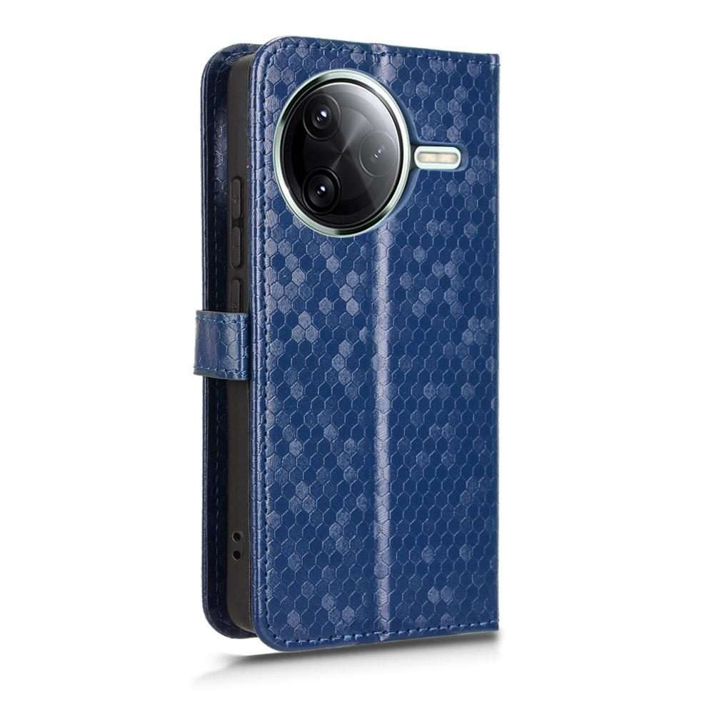 For Redmi K80 / K80 Pro Honeycomb Dot Texture Leather Phone Case(Blue)