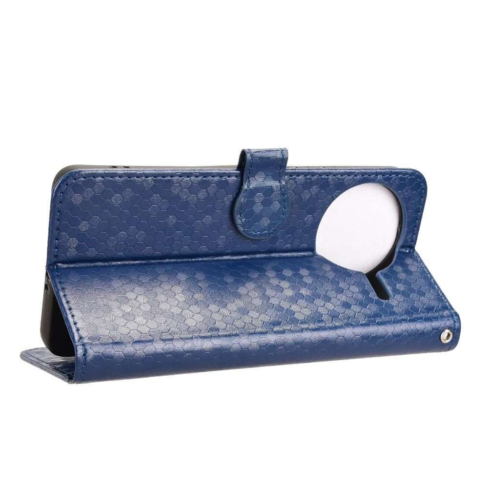 For Redmi K80 / K80 Pro Honeycomb Dot Texture Leather Phone Case(Blue)