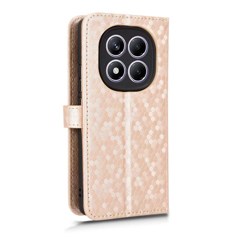 For Redmi Note 14 Pro 4G Honeycomb Dot Texture Leather Phone Case(Gold)