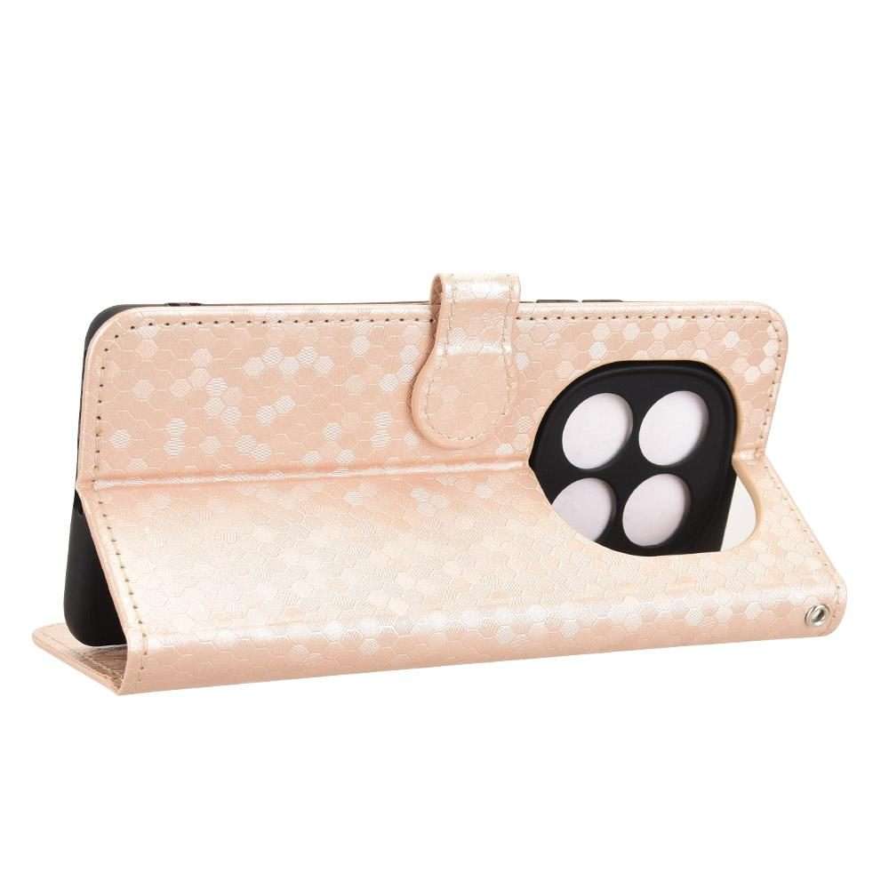 For Redmi Note 14 Pro 4G Honeycomb Dot Texture Leather Phone Case(Gold)