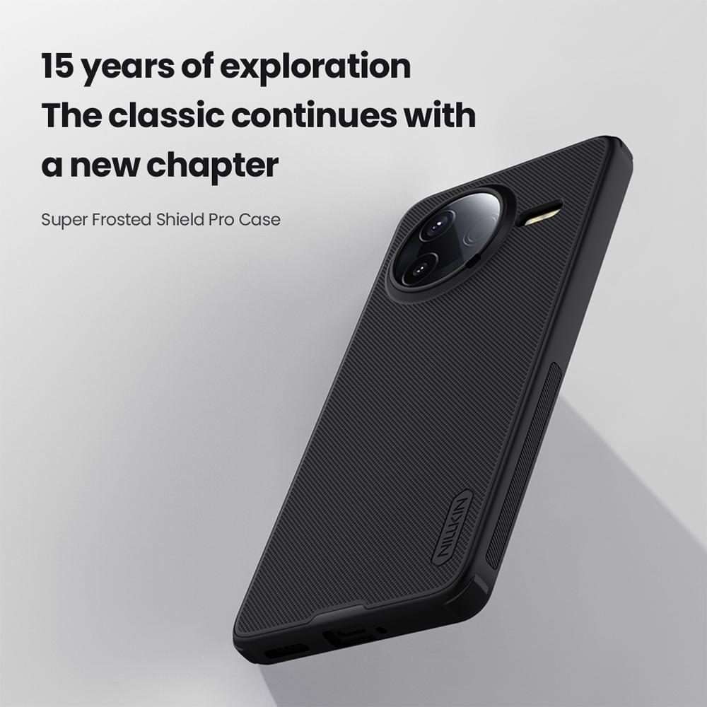 For Redmi K80 NILLKIN Frosted Shield Pro PC + TPU Phone Case(Black)