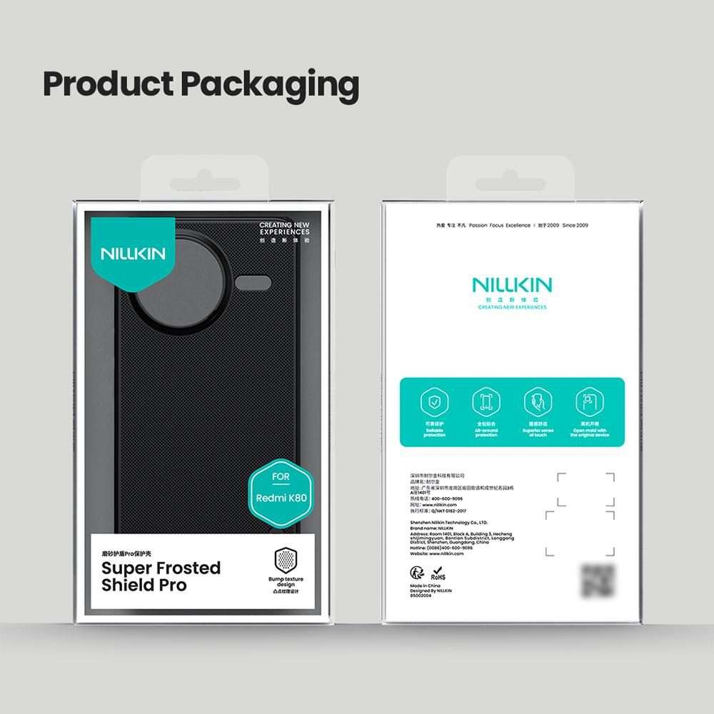 For Redmi K80 NILLKIN Frosted Shield Pro PC + TPU Phone Case(Black)