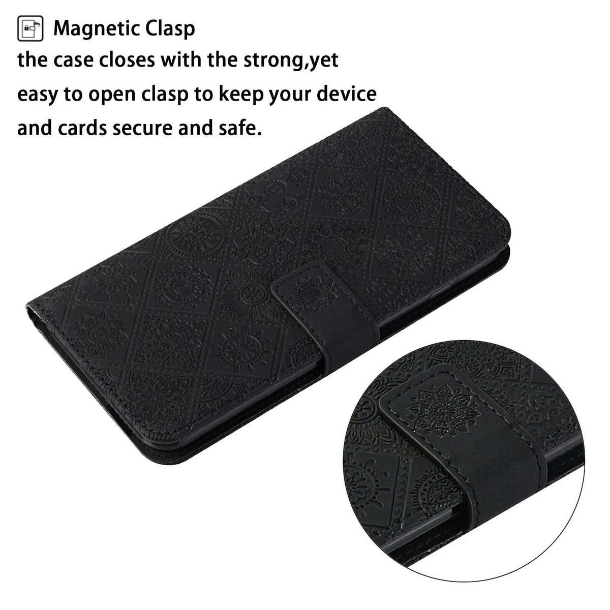 For Redmi Note 15 Pro 5G Global 163.6mm Ethnic Style Embossed Pattern Leather Phone Case(Black)