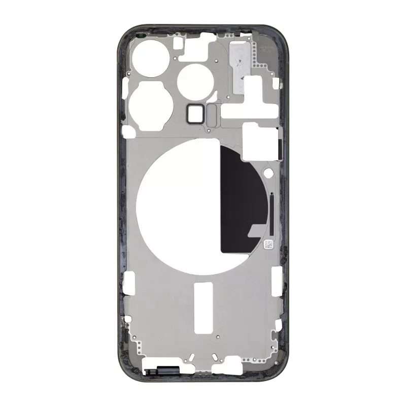 For iPhone 15 Pro Middle Frame Bezel Plate with Side Keys + Card Tray, Version:CE EU V ... (Black)