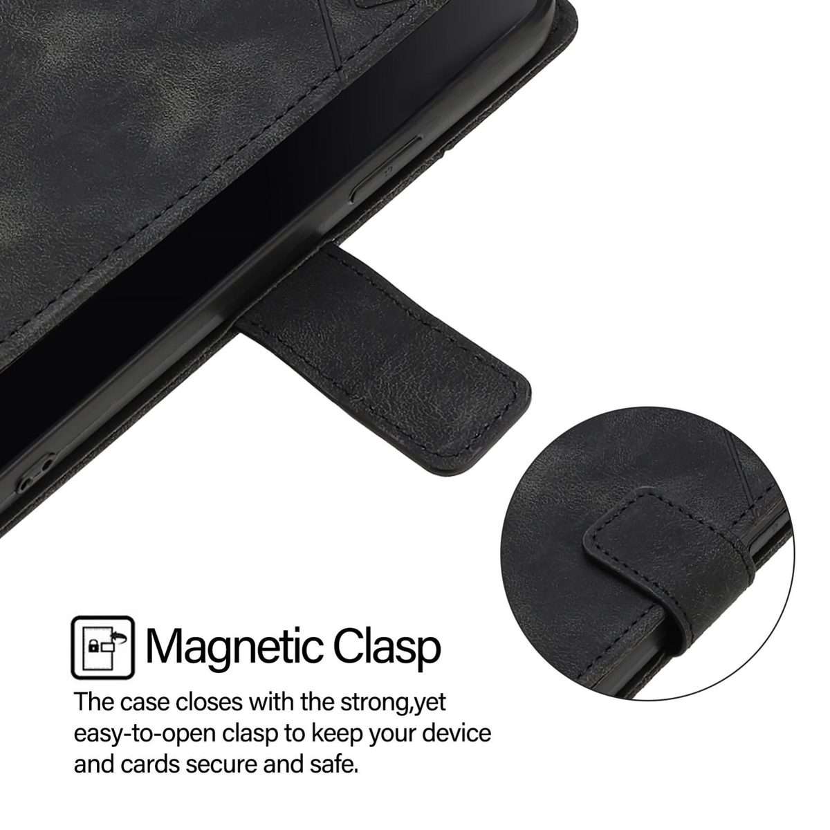 For Redmi Note 14 Pro 4G Skin-feel Embossed Leather Phone Case(Black)