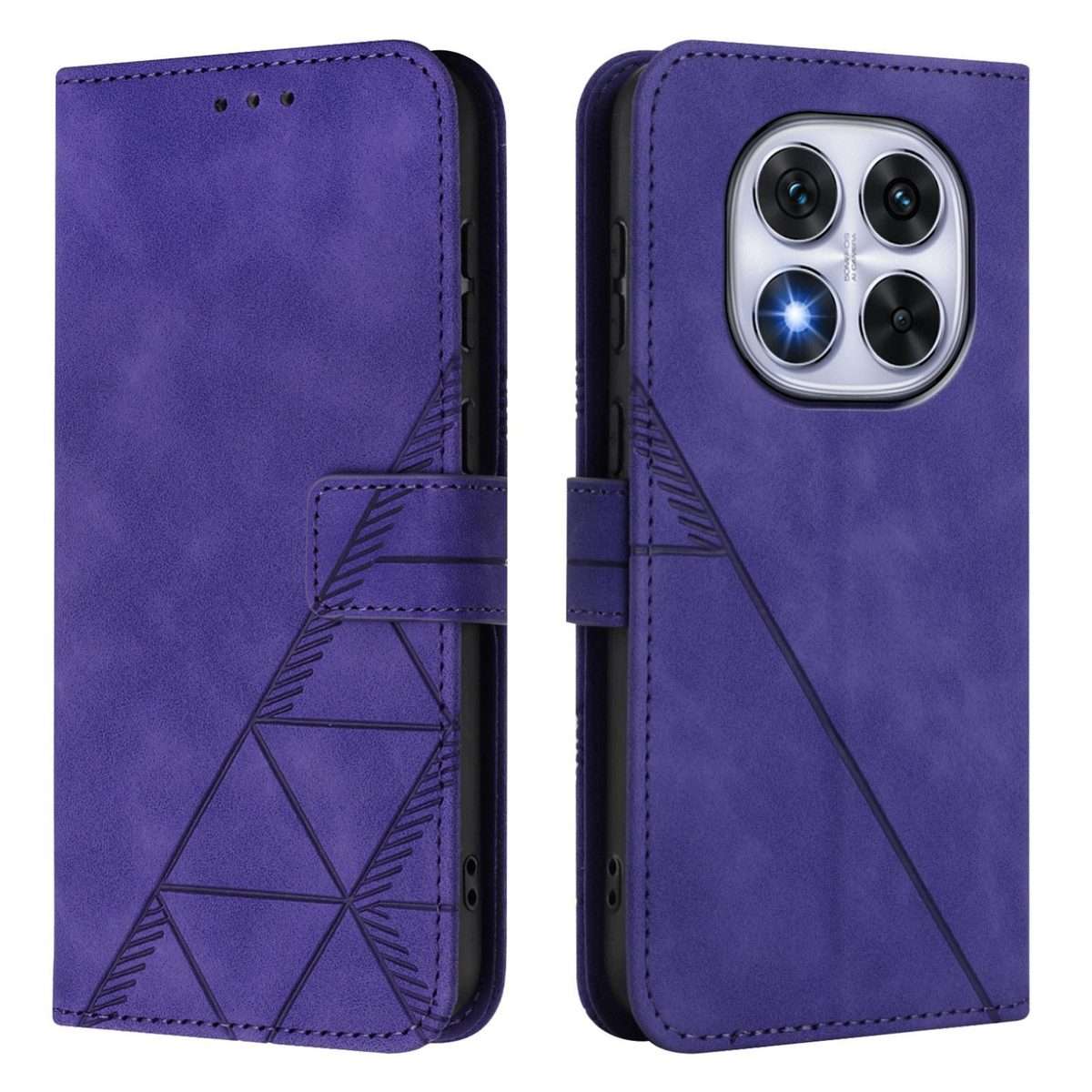 For Redmi Note 14 Pro 5G Global Crossbody 3D Embossed Flip Leather Phone Case(Purple)