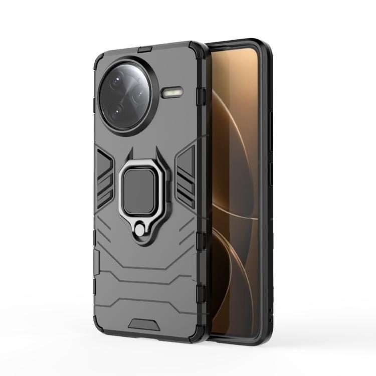 For Redmi K80 Pro / Poco F7 Ultra Shockproof PC + TPU Holder Phone Case(Black)
