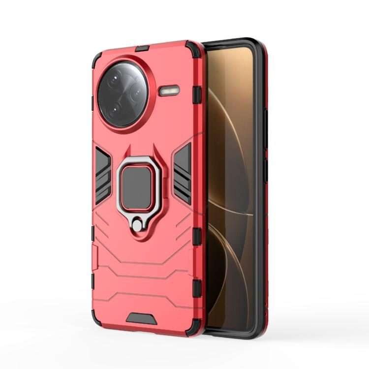 For Redmi K80 Pro / Poco F7 Ultra Shockproof PC + TPU Holder Phone Case(Red)