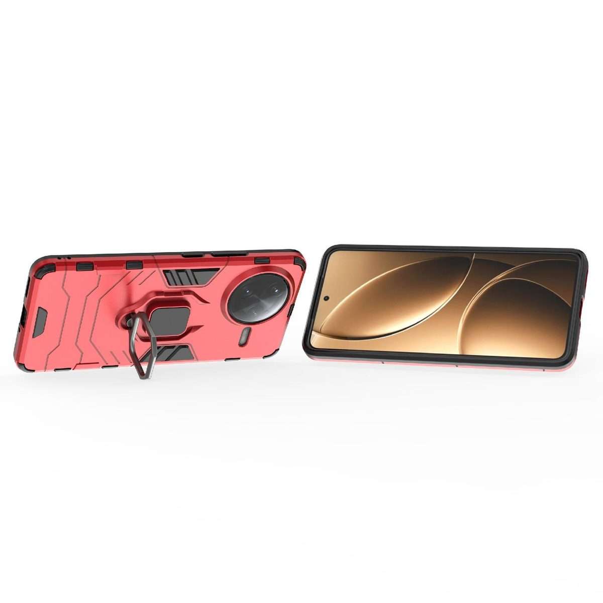 For Redmi K80 Pro / Poco F7 Ultra Shockproof PC + TPU Holder Phone Case(Red)