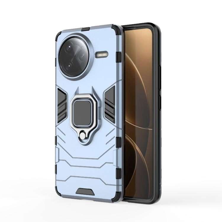 For Redmi K80 Pro / Poco F7 Ultra Shockproof PC + TPU Holder Phone Case(Navy Blue)