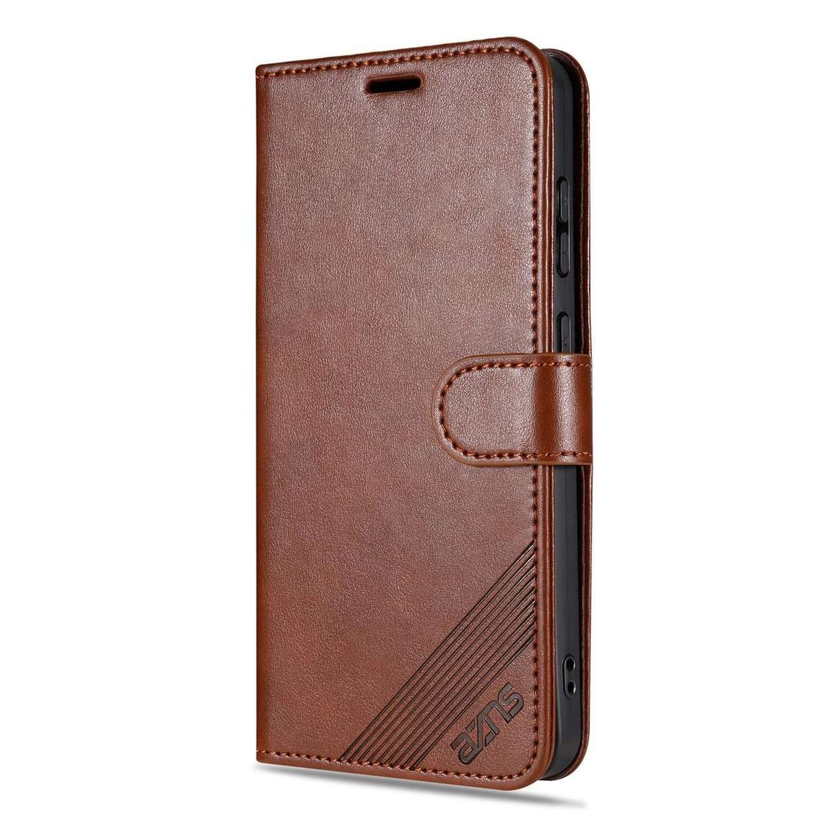 For Redmi K80 Ultra AZNS Sheepskin Texture Flip Leather Phone Case(Brown)