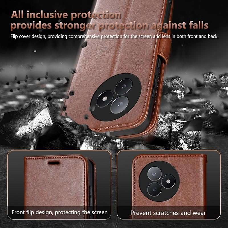 For Redmi K80 Ultra AZNS Sheepskin Texture Flip Leather Phone Case(Brown)