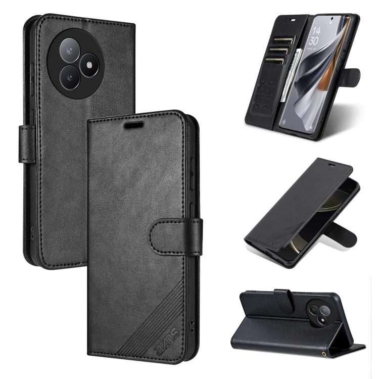For Redmi K80 Ultra AZNS Sheepskin Texture Flip Leather Phone Case(Black)