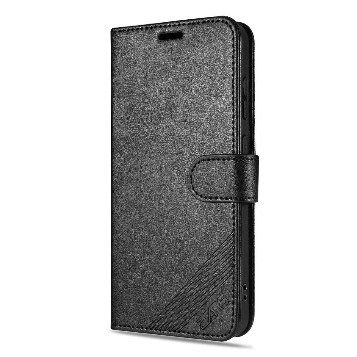 For Redmi K80 Ultra AZNS Sheepskin Texture Flip Leather Phone Case(Black)
