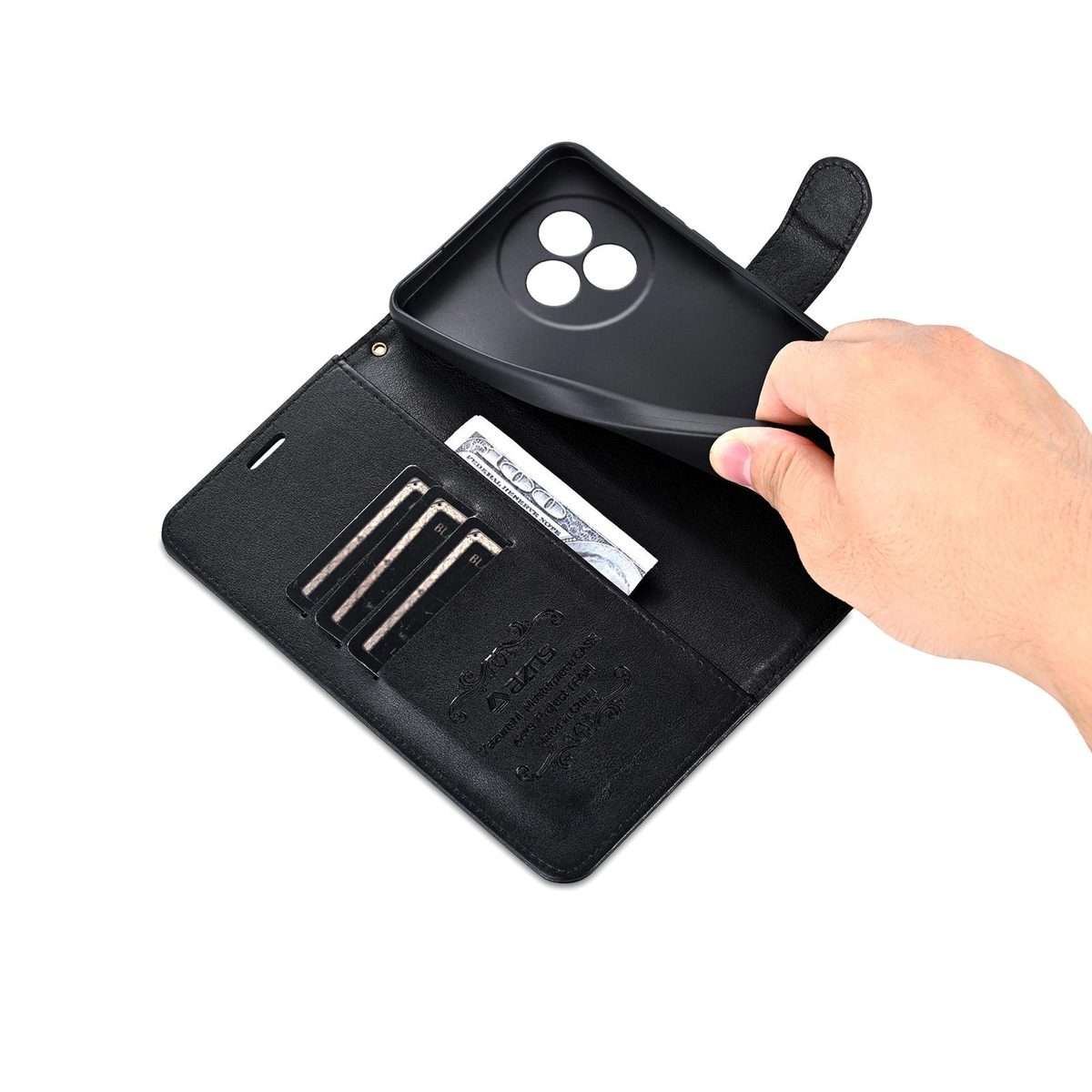 For Redmi K80 Ultra AZNS Sheepskin Texture Flip Leather Phone Case(Black)