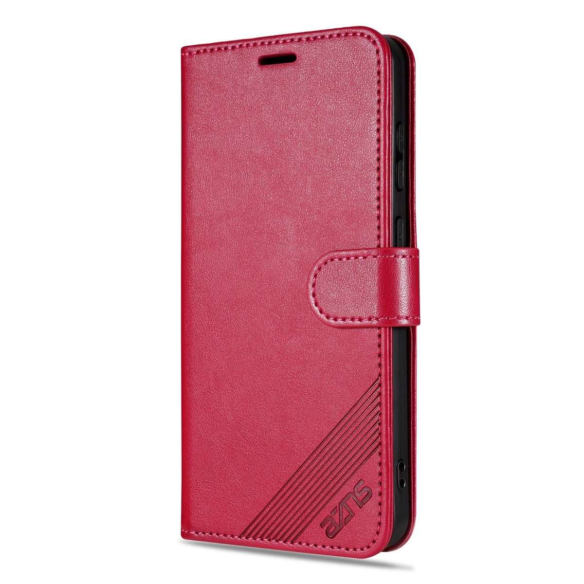 For Redmi K80 Ultra AZNS Sheepskin Texture Flip Leather Phone Case(Red)