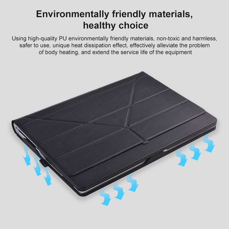 For Microsoft Surface Book 13.5 inch i5 Deformation All-inclusive Leather Laptop Case(Black)
