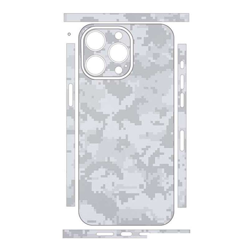 For iPhone 15 Pro Max All-inclusive PET Phone Decal Adhesive Sticker(Mosaic White)