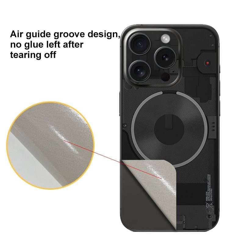 For iPhone 15 Pro Max All-inclusive PET Phone Decal Adhesive Sticker(Blue)